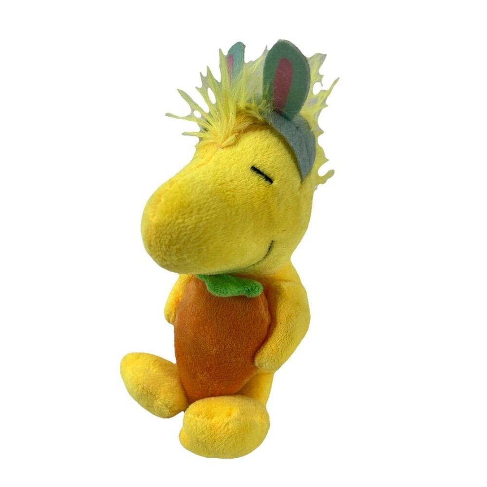 Peanuts Woodstock Easter Bunny Rabbit Stuffed Animal Plush Dog Toy Squeaker Toy